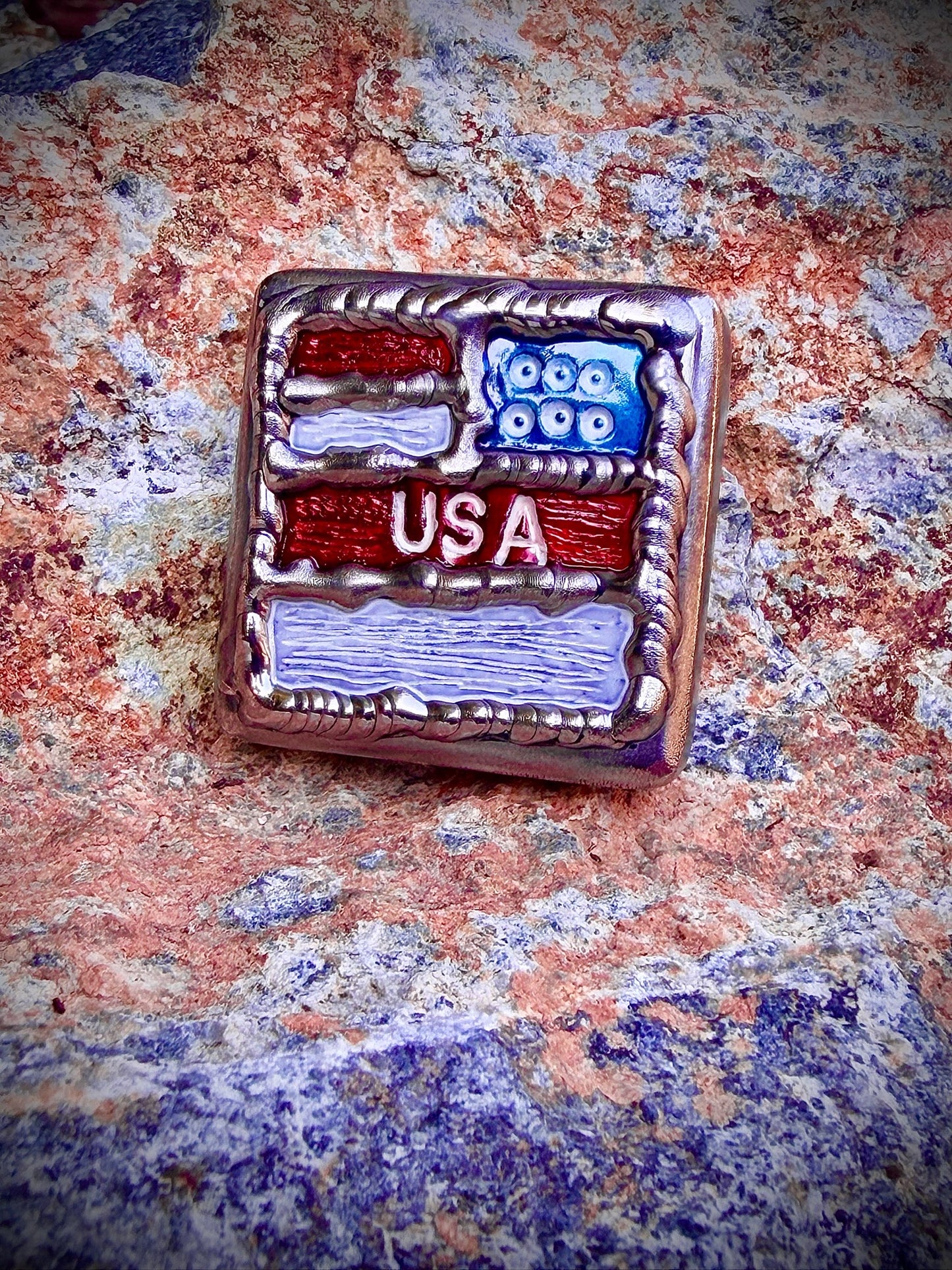 “Wavy” Assaulting Forward American Flag Ball Marker