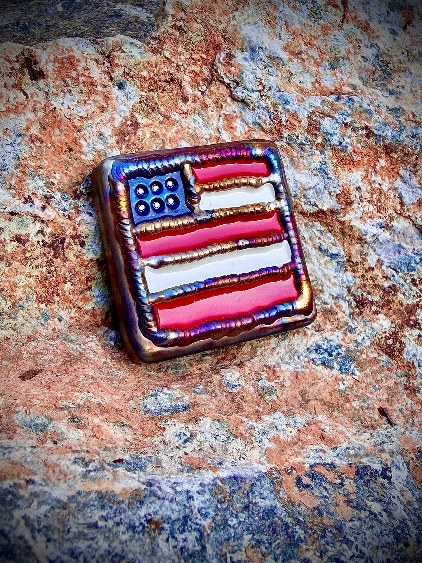 “USA” Welded Flag Ball Marker