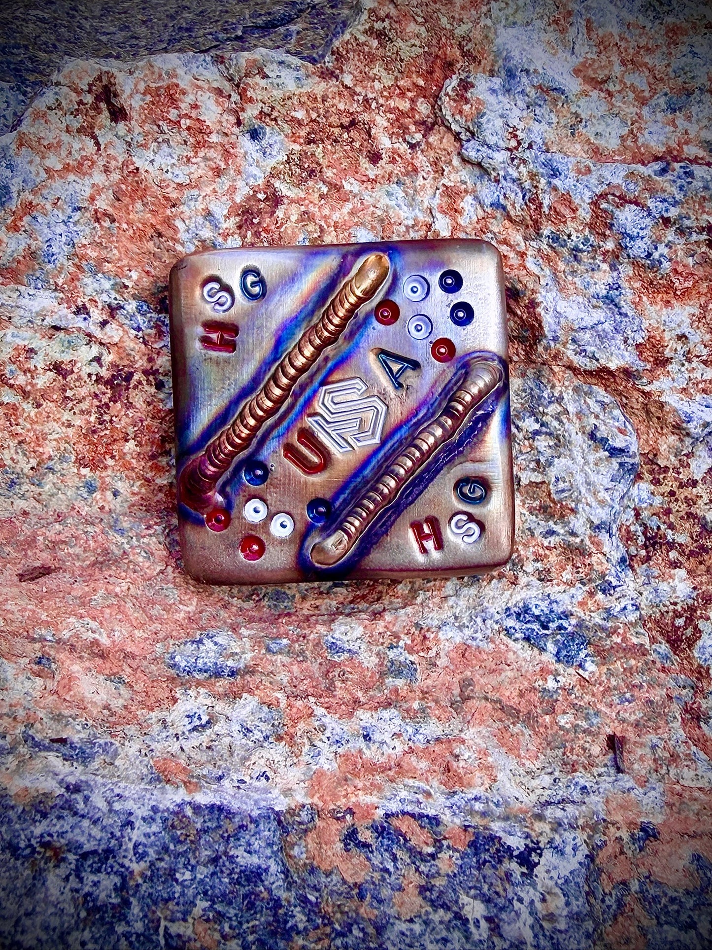 “USA” Welded Flag Ball Marker